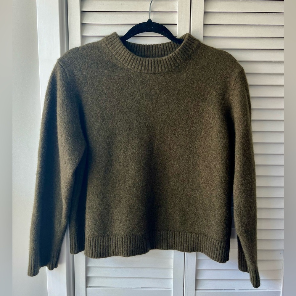 Sage Green Organic Basics 100% Merino Wool Sweater